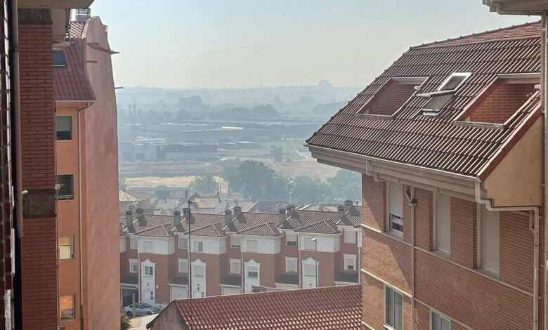 Nube de humo sobre Benavente