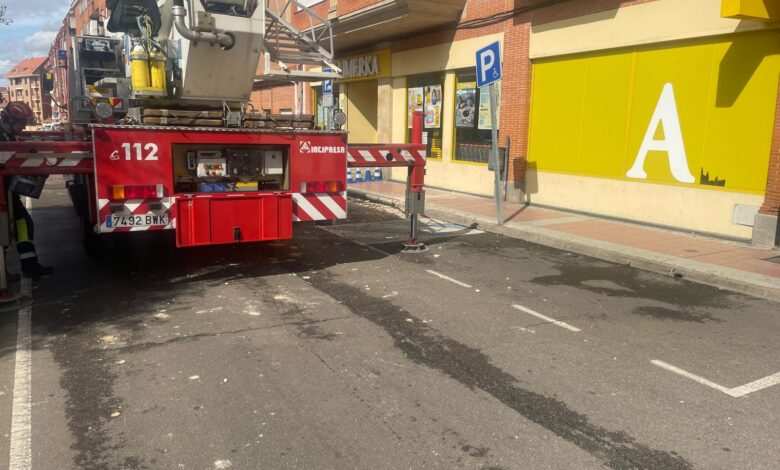 Bomberos interviniendo en la Vizana