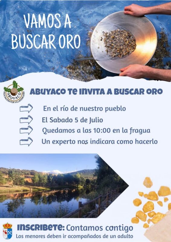 oro en el rio Eria