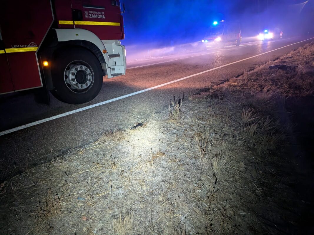 un fallecido en el incendio de un vehículo